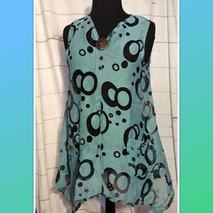 Kaktus Medium Poly Blend Circle Pattern Pullover Ladies Shirt/Short Dress